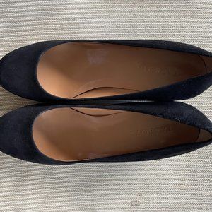 Talbots Belynda black suede dress wedges